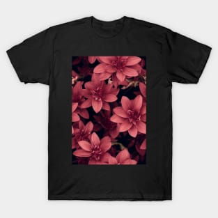 Beautiful Pink Red Burgundy Flowers, for all those who love nature #101 T-Shirt